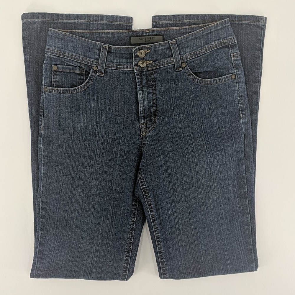 NINE WEST JEANS Bootcut Flap Pocket Jeans